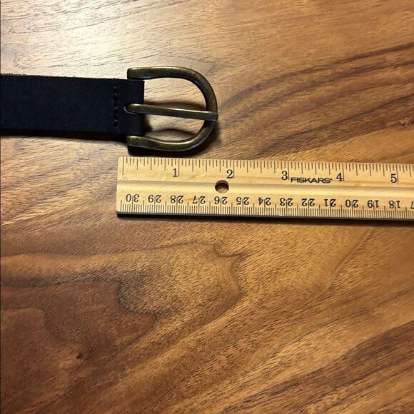 Unique Black Leather Belt with long belt holes - XL main image 4
